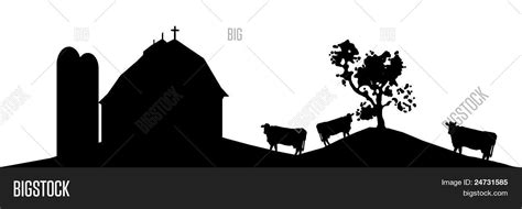 Silhouette of the countryside, transparent background Stock Photo ...