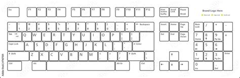 standard 101 keys PC keyboard layout, in vector format. Stock Vector | Adobe Stock