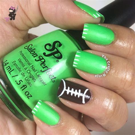 Football Nail Tutorial | The Crafty Ninja