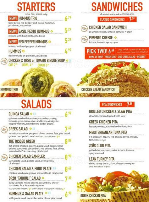 Zoes Kitchen Menu Pdf | Besto Blog