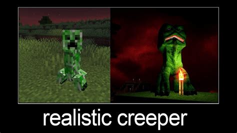 Minecraft wait what meme part 142 (realistic creeper) - YouTube