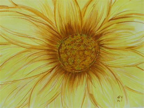 Yellow Daisy Painting by Ginny Youngblood