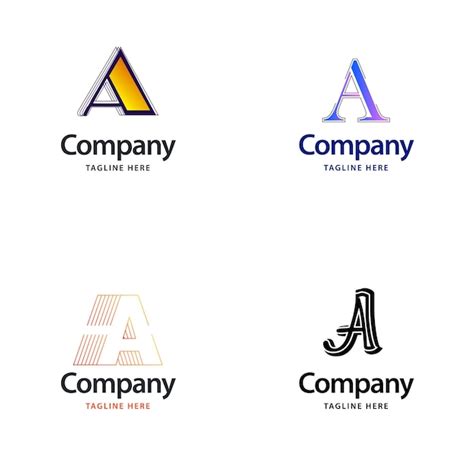 Free Vector | Letter a big logo pack design creative modern logos design for your business