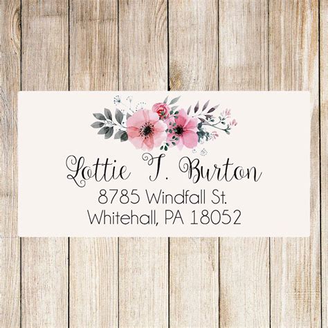 Floral return address labels cute address labels flowers | Etsy