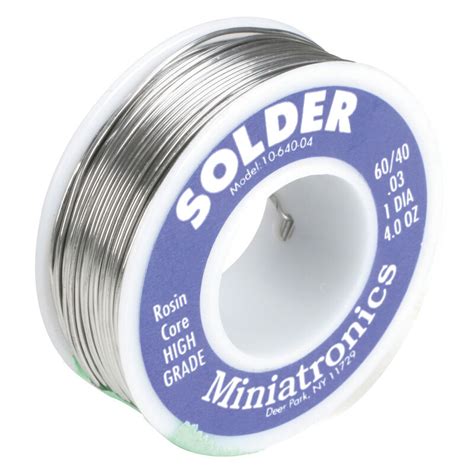 Miniatronics Corp Rosin Core Solder 60/40, 4oz