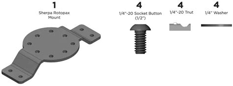 SHERPA EQUIPMENT 252040 Rotopax Mount Roof Rack Instruction Manual