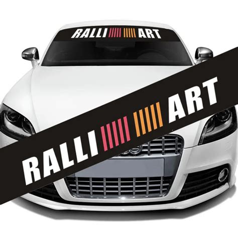 1Pcs RALLIART Sports Racing Decals Sticker Car Auto Body Front Windshield Garland For ASX Mirage ...