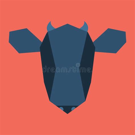 Silhouette of Cow Face. Vector Illustration Decorative Design Stock Vector - Illustration of ...