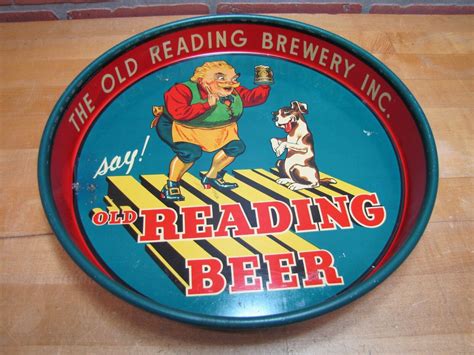 OLD READING BEER BREWERY PA Original Old Advertising Tray Sign Pub ...