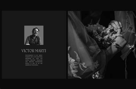 Portfolio for a wedding photographer on Behance