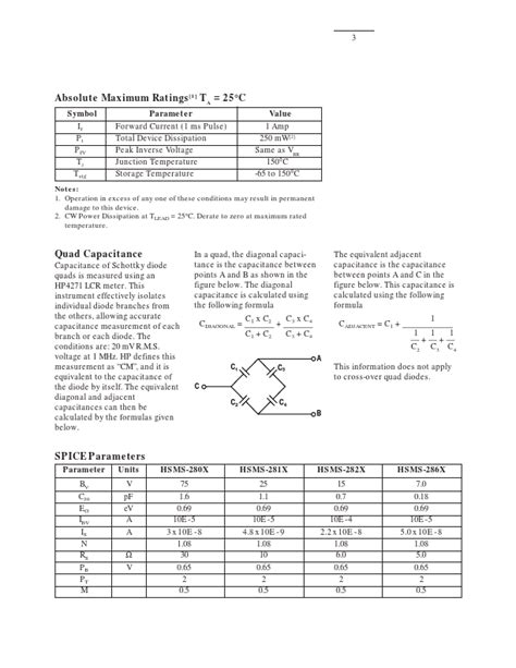 HSMS-2822 Datasheet PDF - Surface Mount RF Schottky Barrier Diodes