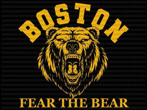 Fear The Bear Hockey Beware of Boston Sports Fan Bruins svg, Boston ...