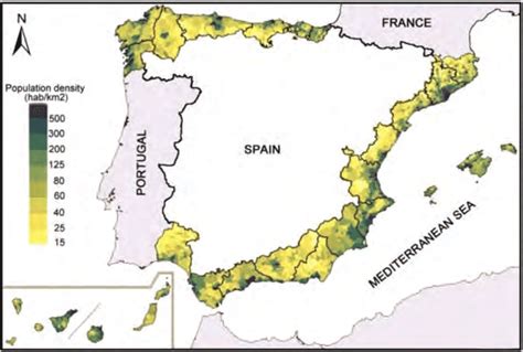 Milenec Tarif podprsenka spain population density map Tápání Lhostejnost nástupce