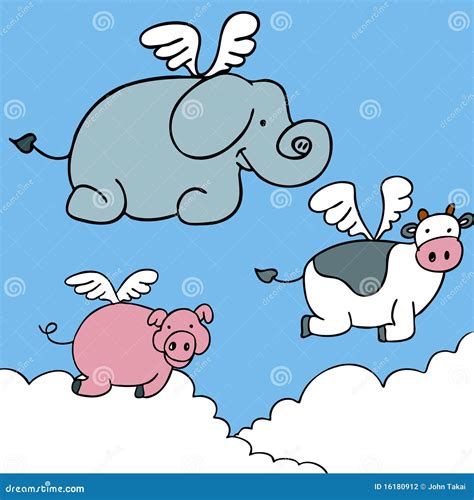 Flying Animals stock vector. Illustration of graphic - 16180912