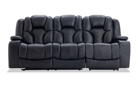 Black Leather Reclining Loveseat - Odditieszone