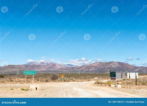 Road R356 To Ceres. Snow is Visible on Matroosberg Stock Photo - Image of ceres, gray: 128714672