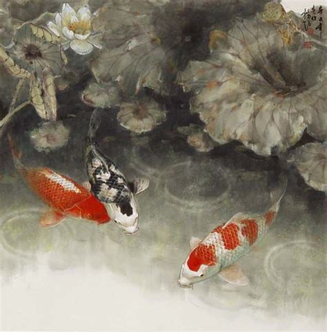 Goldfish art, Koi painting, Painting