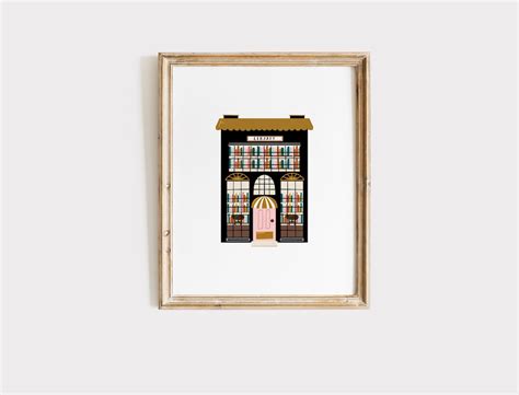 Library Wall Art Print Library Painting Home Office Bookworm Library ...