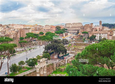 cityscape of Rome city, Italy. aerial view Stock Photo - Alamy