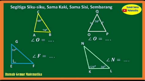 Cara Menghitung Segitiga Siku Siku Sama Kaki - IMAGESEE