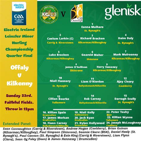 Official Offaly GAA on Twitter: "The @Offaly_GAA Minor hurling team has ...