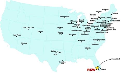 Southwest Florida International Airport | Interactive Flight Map ...