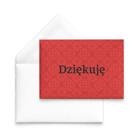 Dziękuję- Thank you in Polish Greeting Card – My Polish Heritage