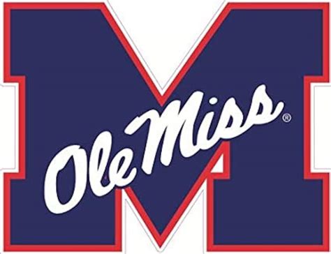 4 Inch Ole Miss M Logo Decal University of Mississippi Rebels | Etsy