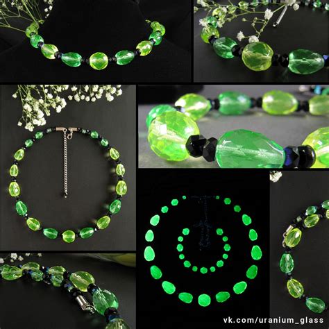 Vaseline Uranium Glass Jewelry Glow in the Black Light | Glass jewelry, Vaseline glass, Glass