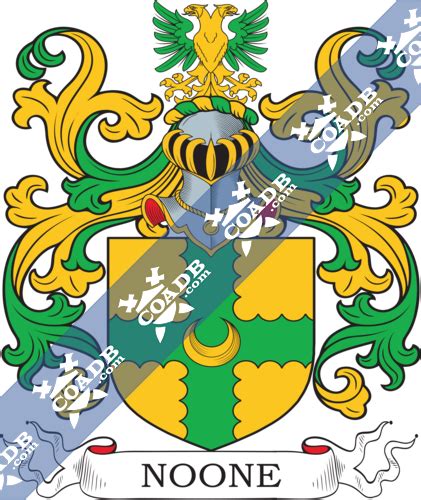 Noone Family Crest, Coat of Arms and Name History