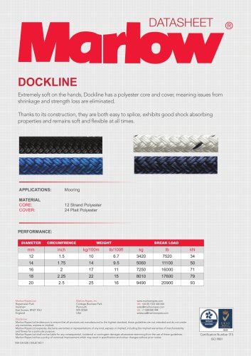 Marine Rope Catalogue - Marlow Ropes - PDF Catalogs | Documentation ...