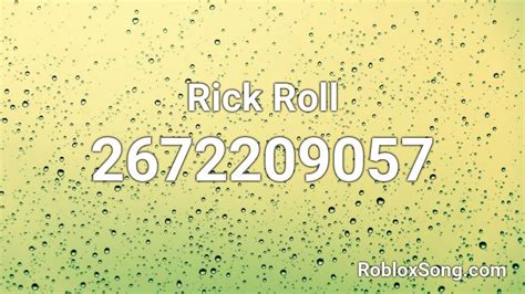 Roblox rickroll id