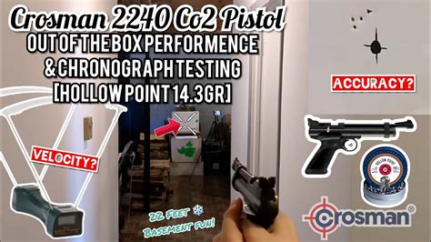 Crosman 2240 Out of the box Accuracy test & Chronograph numbers ...