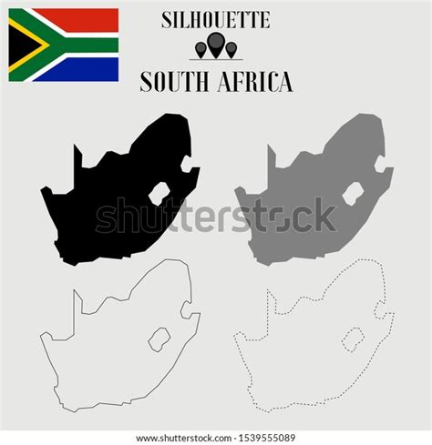 South Africa Outline World Map Solid: เวกเตอร์สต็อก (ปลอดค่าลิขสิทธิ์) 1539555089 | Shutterstock