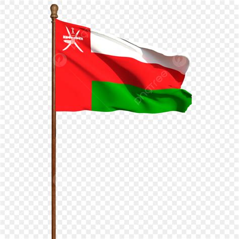 Oman Flag With Pole PNG, Vector, PSD, and Clipart With Transparent Background for Free Download ...