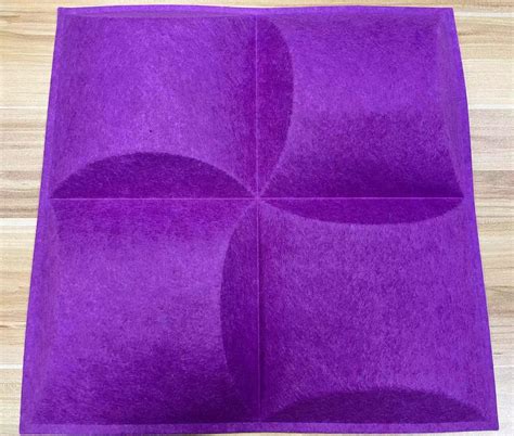 Environmental Protection Polyester Fiber 3D Acoustic Wall Panel with V-Groove Cutting for Office ...