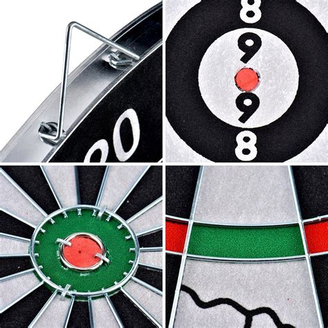 18 Inch Professional Dart Board Backboard Scoreboard Double Sided Game ...