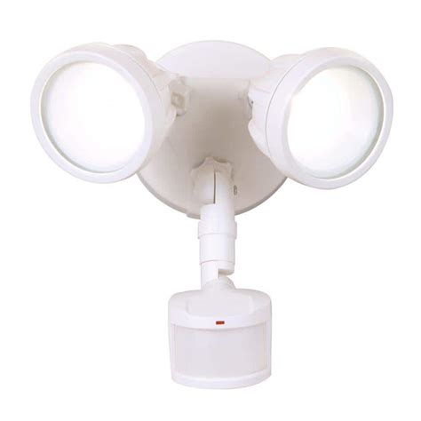 All-Pro 180-Degree White Motion Activated Sensor Twin-Head Round ...