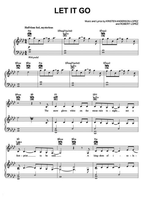 LET IT GO Piano Sheet music | Easy Sheet Music