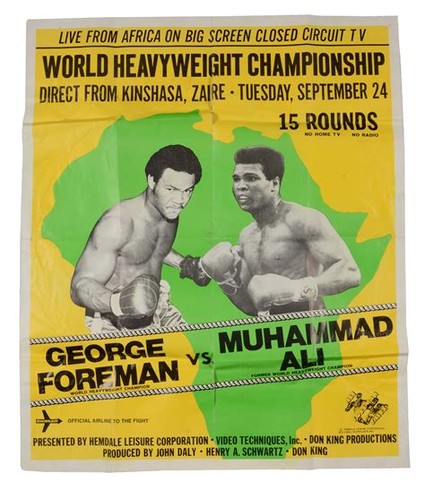 Large Closed Circuit Ali vs Foreman Rumble In The Jungle Poster ...