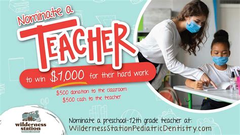 Nominate a Teacher - Wilderness Station Pediatric Dentistry