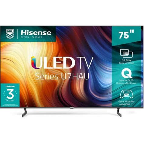 Hisense 75-Inch TV; ULED Premium Quantum Dot 4K UHD Smart 75U7H, Youtube, Netflix Bluetooth, USB ...