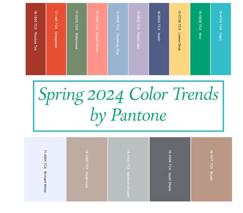 PANTONE Spring Summer 2024 New York | Color trends, Color trends fashion, Color palette design