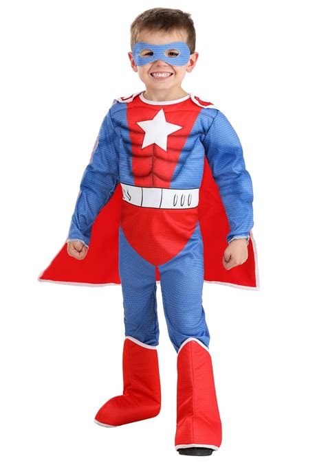 Boy's Muscle Suit Superhero Toddler Costume