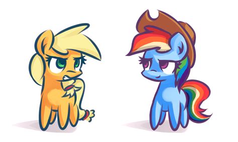 Applejack and Rainbow Dash by Shovrike on DeviantArt