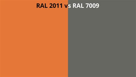 RAL 2011 vs 7009 | RAL colour chart UK