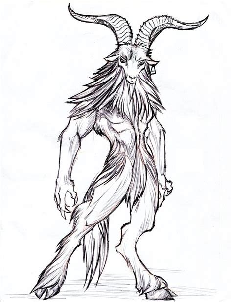 Satyr goat demon | Goat art, Demon drawings, Satyr