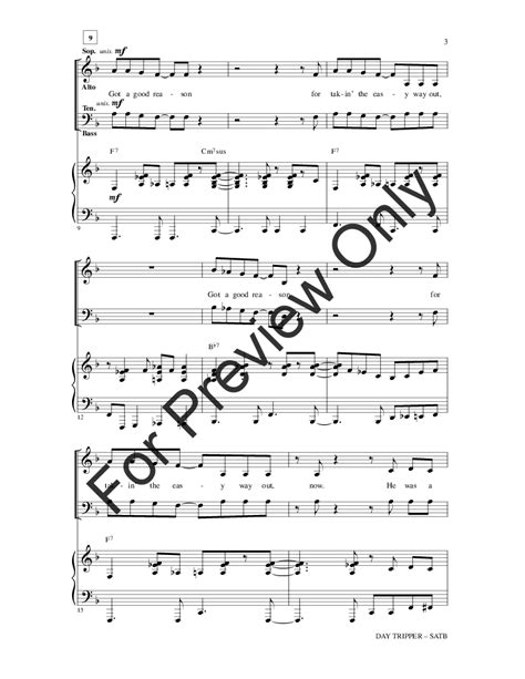 Day Tripper (SATB ) by John Lennon & Paul Mc | J.W. Pepper Sheet Music