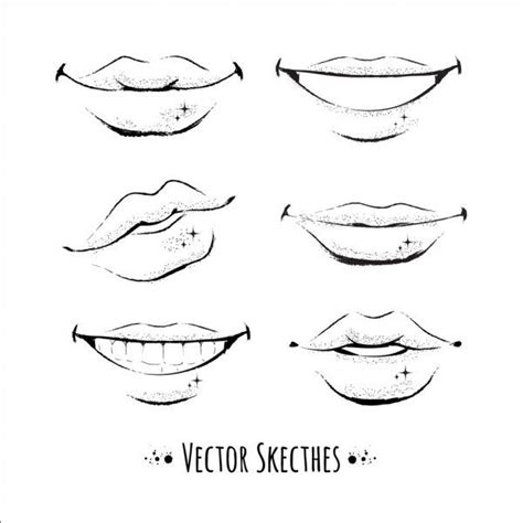 Esbozar sonrisas — Ilustración de stock | Lips drawing, Smile drawing, Art drawings simple