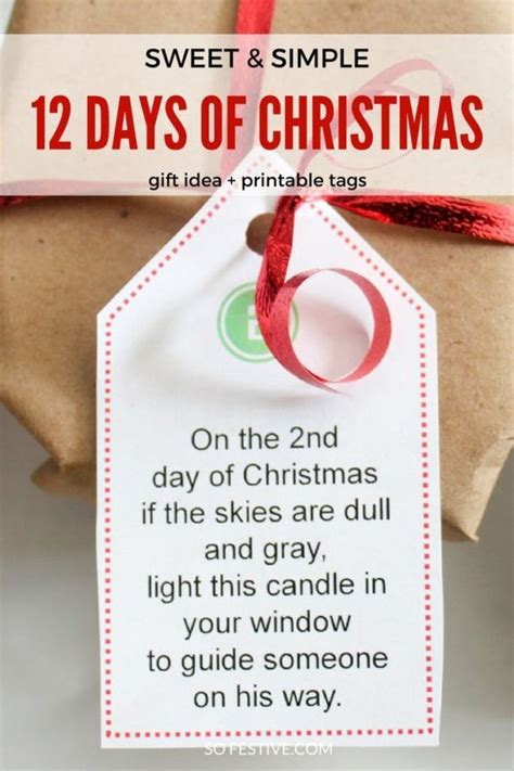 EASIEST Gifts For 12 Days of Christmas & Printable Tags | 12 days of xmas, Christmas tags ...